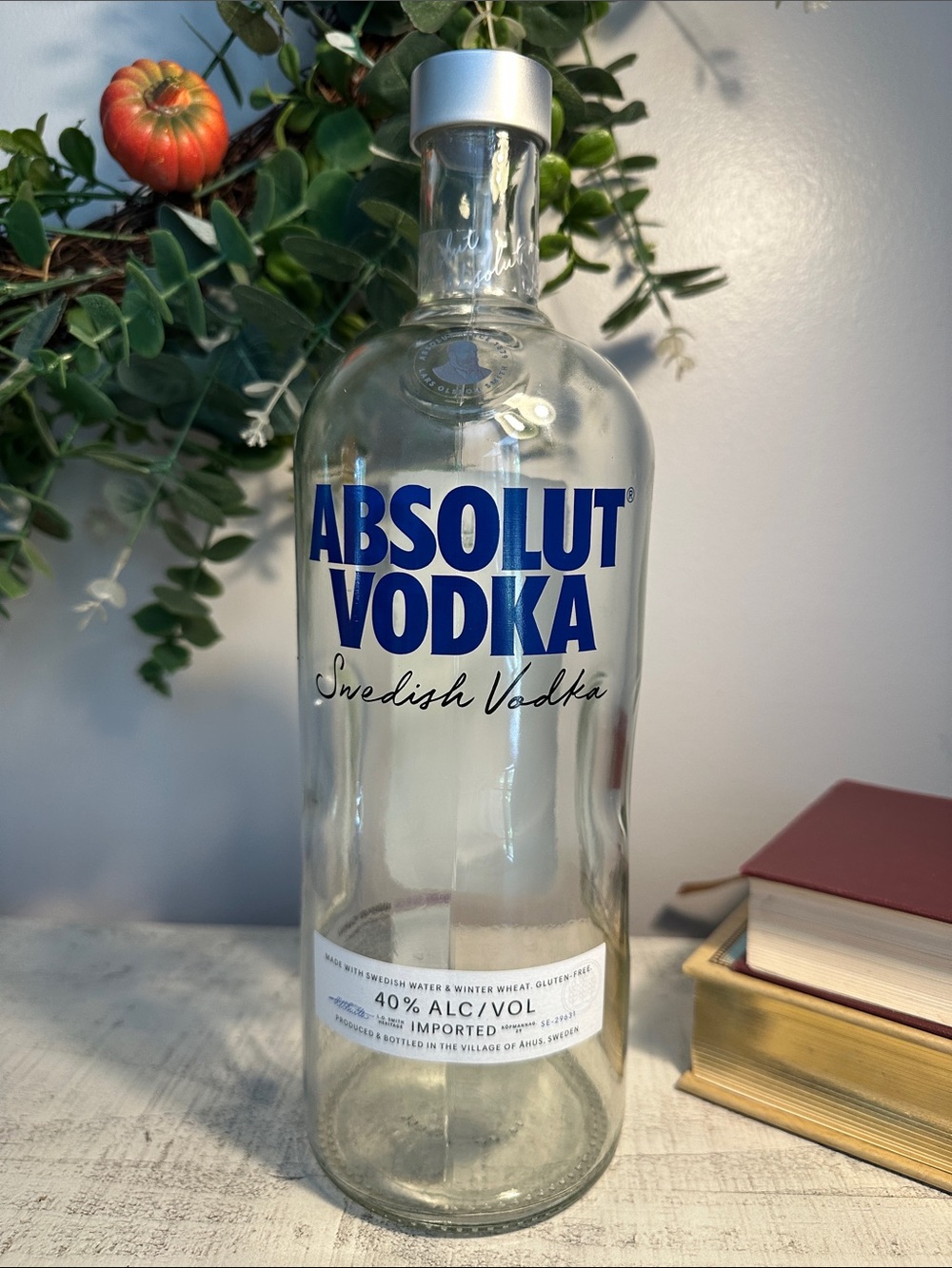 Absolut vodka bottle (empty) 1.75L